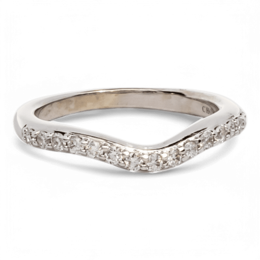  14k White Gold Ring with 0.30 Carats of Diamonds
