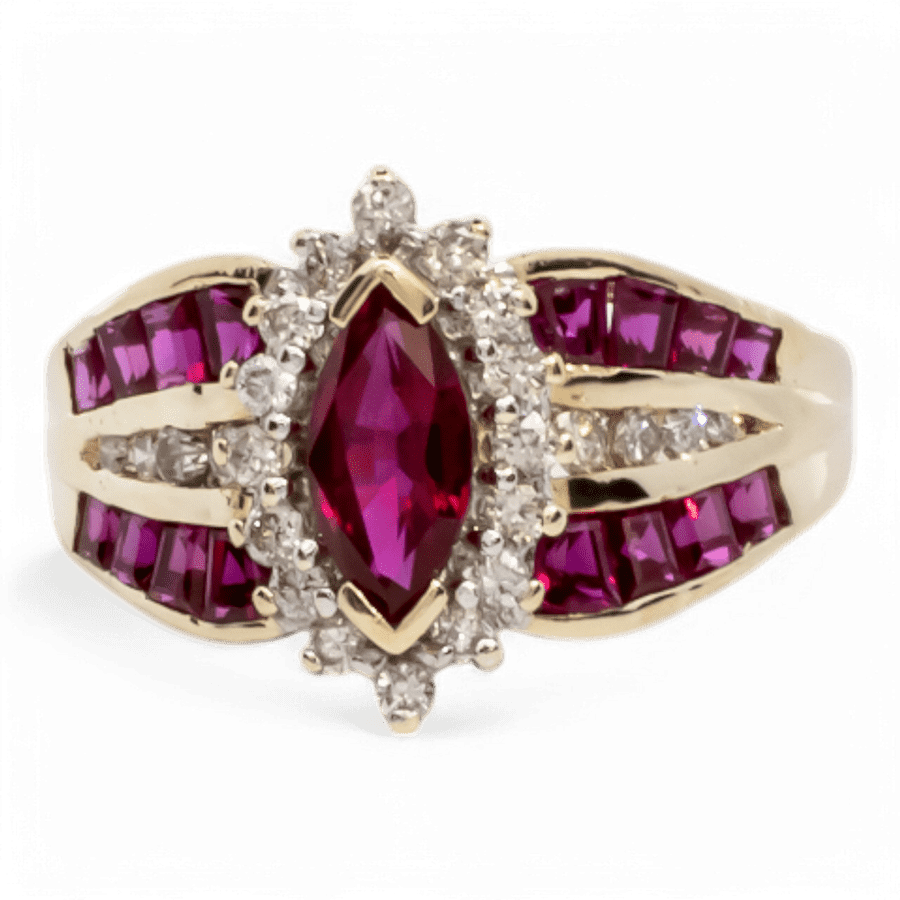  10k White Gold Ring with 0.24 Carats of Diamonds