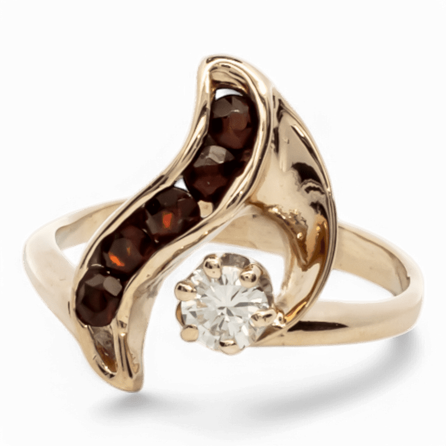  14k Yellow Gold Ring with 0.26 Carats of Diamonds