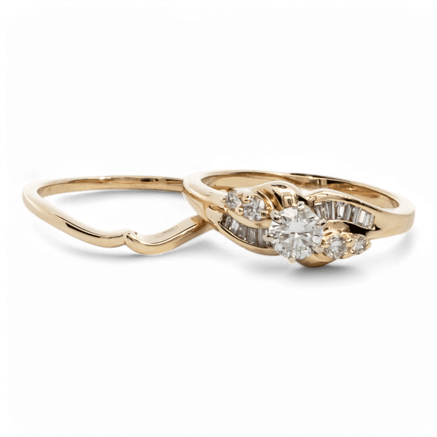  10k White Gold Ring with 0.36 Carats of Diamonds