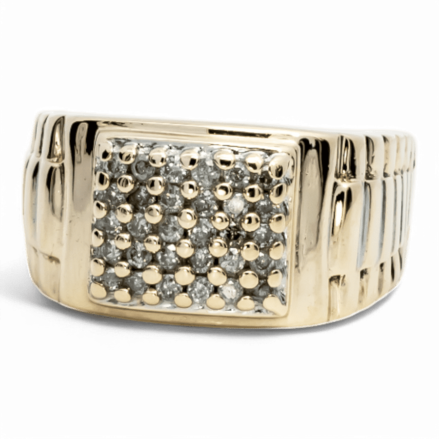  14k Yellow Gold Ring with 0.60 Carats of Diamonds