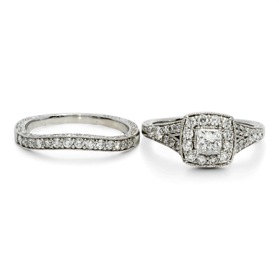  10k White Gold Ring with 1.40 Carats of Diamonds
