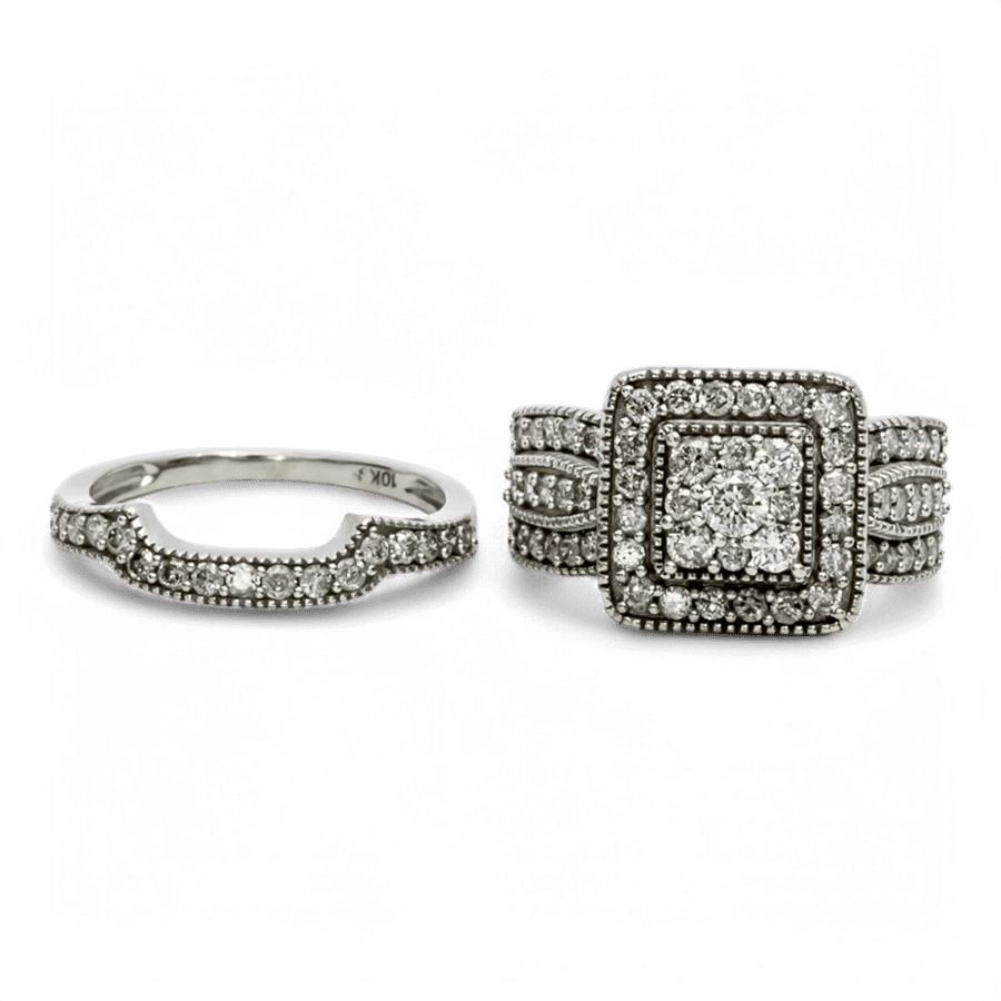  10k Yellow Gold Ring with 0.88 Carats of Diamonds