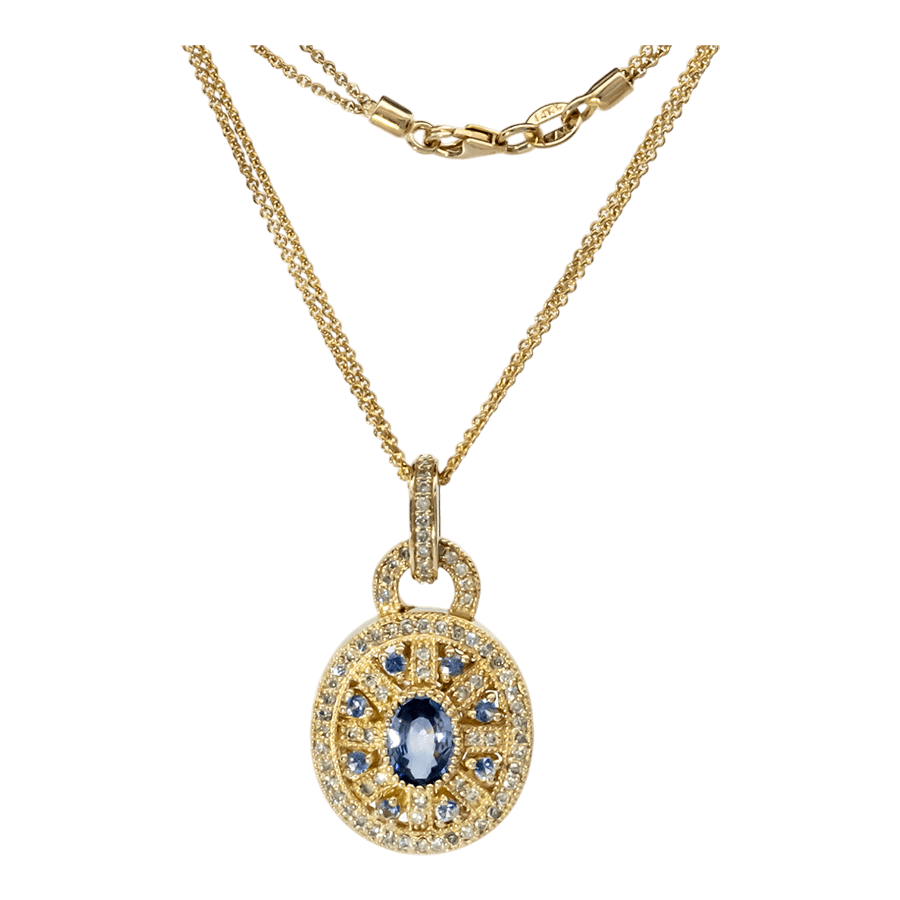  14k Yellow Gold Necklace with 0.78 Carats of Diamonds