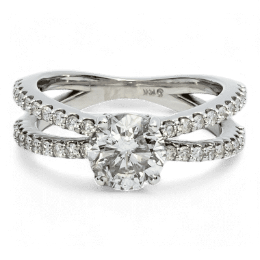  14k Yellow Gold Ring with 1.42 Carats of Diamonds