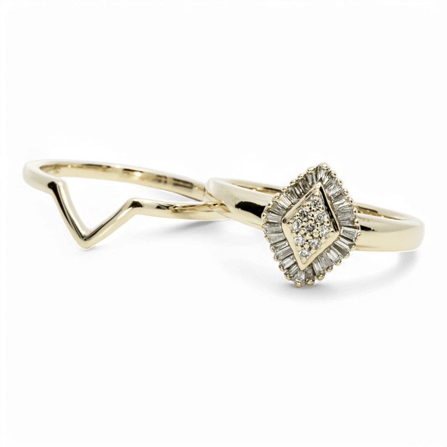  10k Yellow Gold Ring with 0.39 Carats of Diamonds