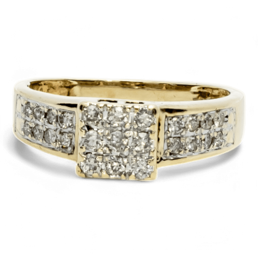  10k White Gold Ring with 0.34 Carats of Diamonds