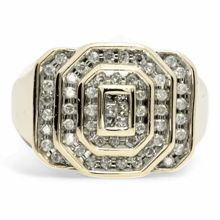  14k Yellow Gold Ring with 1.06 Carats of Diamonds