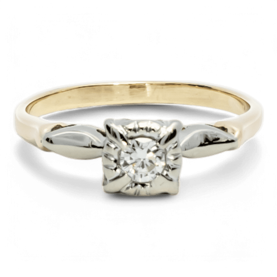  10k Yellow Gold Ring with 0.18 Carats of Diamonds