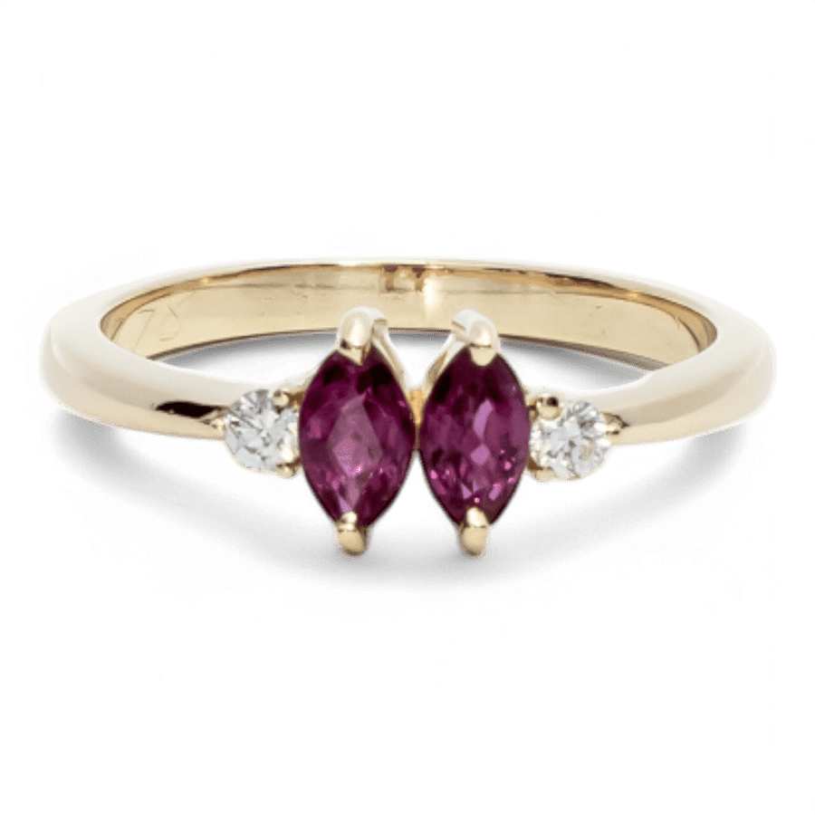  10k Yellow Gold Ring with 0.06 Carats of Diamonds