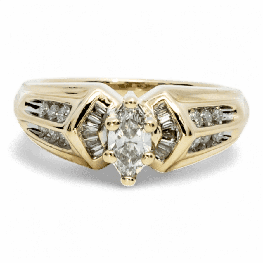  14k Yellow Gold Ring with 0.49 Carats of Diamonds