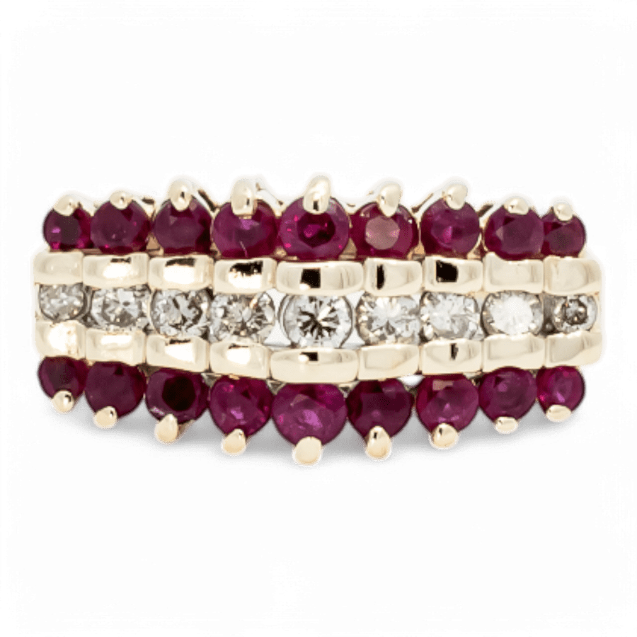  14k Yellow Gold Ring with 0.36 Carats of Diamonds
