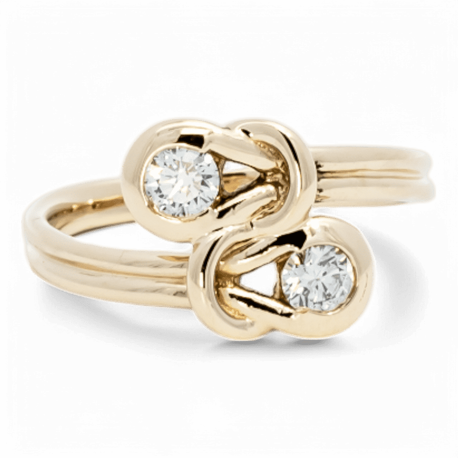  14k White Gold Ring with 0.34 Carats of Diamonds
