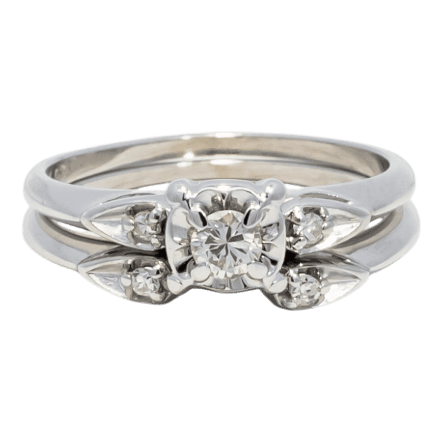  RING14K White Gold 0.2CTW  