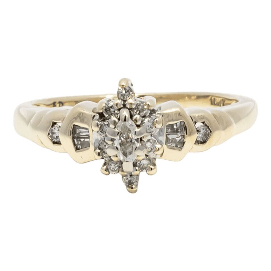  RING10K Yellow Gold 0.18CTW  