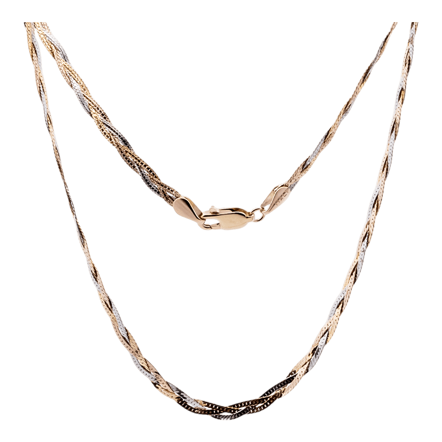  NECKLACE10K Tri colored   