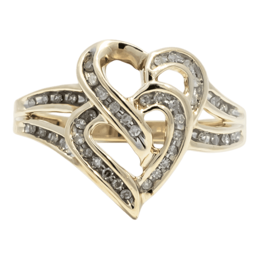  RING10K Yellow Gold 0.22CTW  