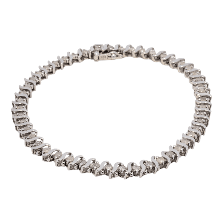  BRACELET10K White Gold 0.98CTW  