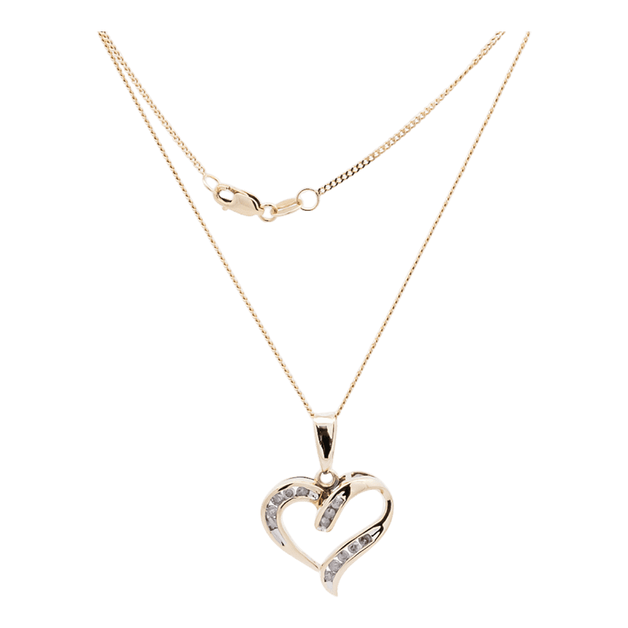  NECKLACE10K Yellow Gold 0.13CTW  