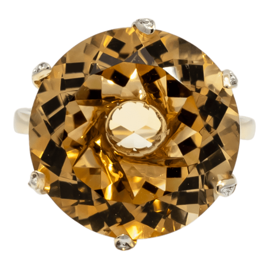  RING14K Yellow Gold 0.12CTW  
