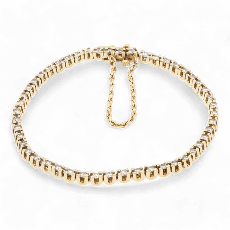  10k White Gold Bracelet with 1.96 Carats of Diamonds
