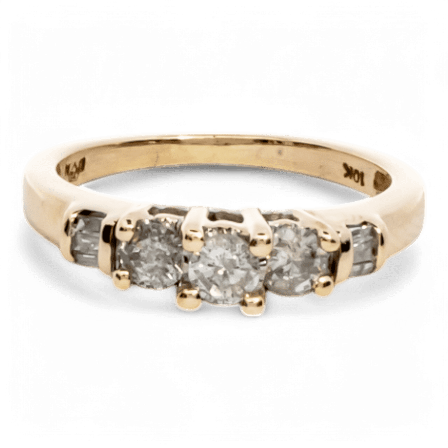  10k White Gold Ring with 0.39 Carats of Diamonds