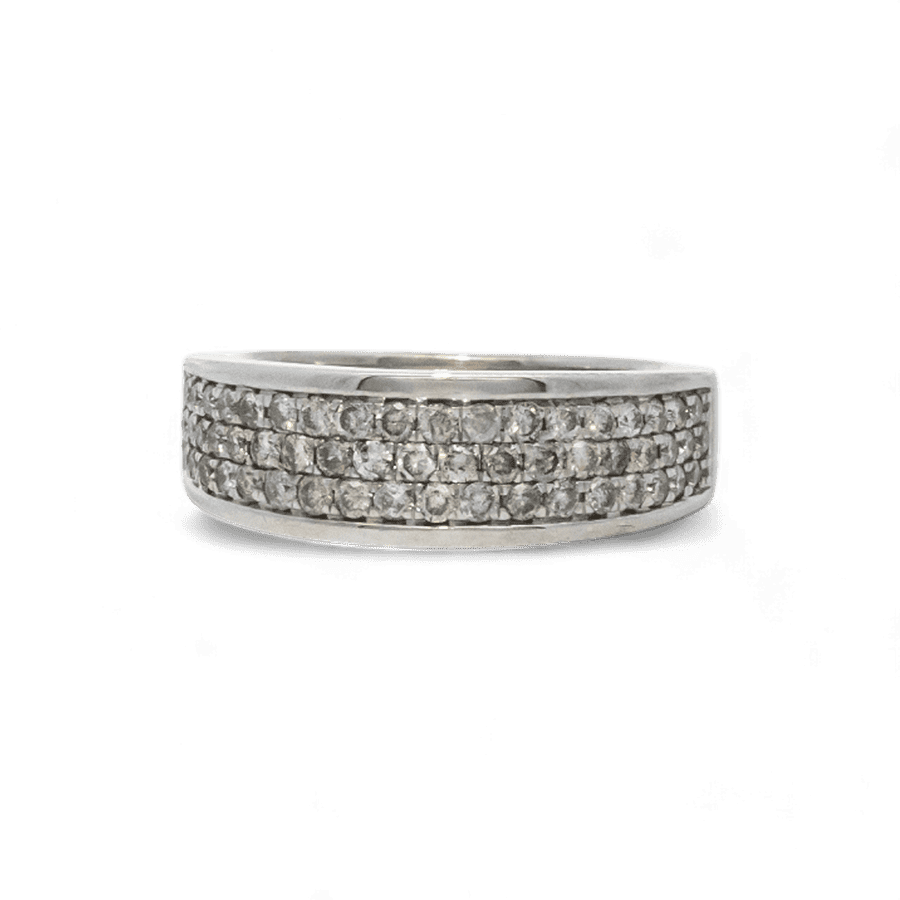  Ring 10K White Gold With 1.08 Carats Of Diamonds