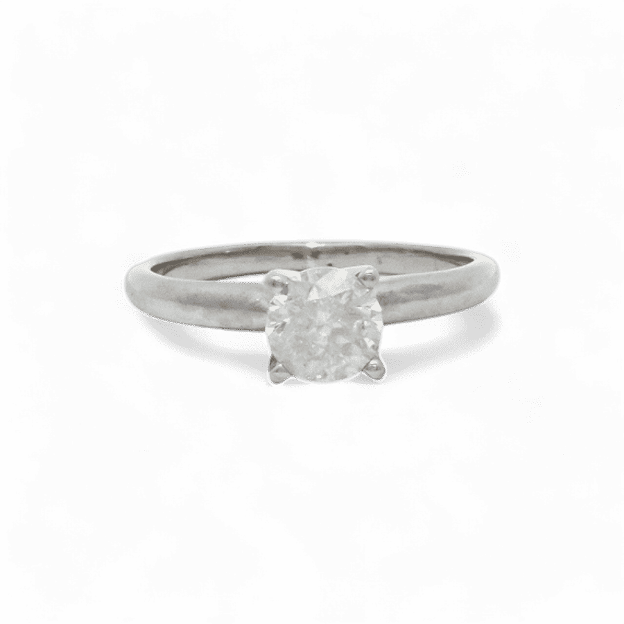  Ring 14K White Gold With 0.64 Carats Of Diamonds