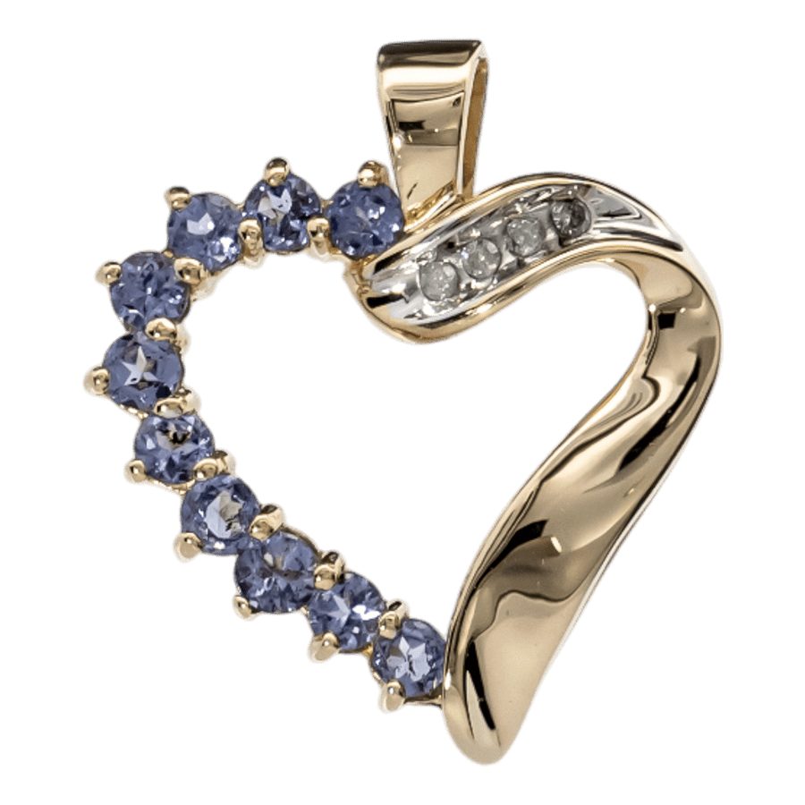  14k Yellow Gold Pendant with 0.04 Carats of Diamonds