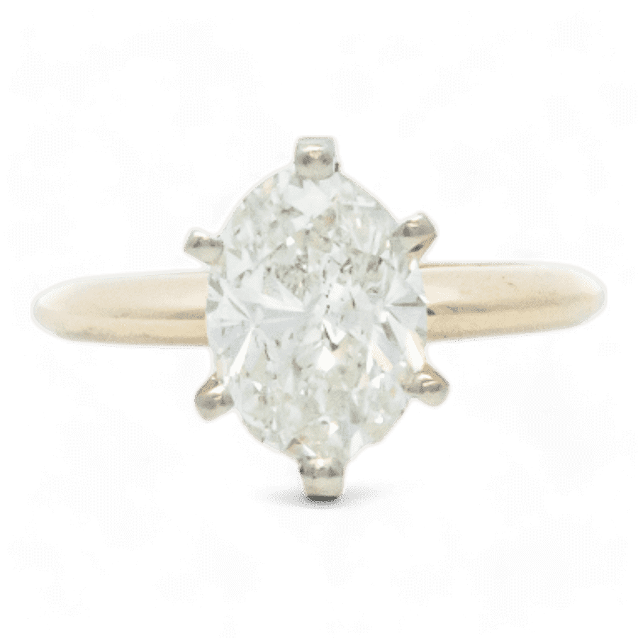  14k Yellow Gold Ring with 2.04 Carats of Diamonds