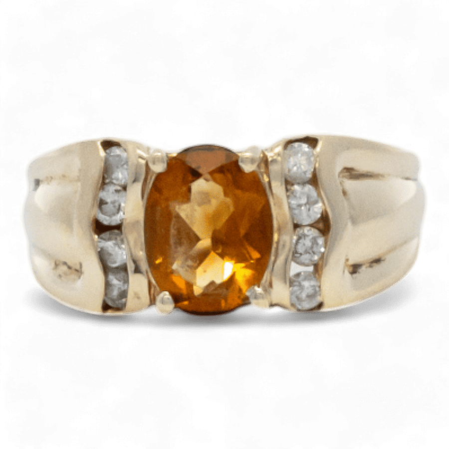  Ring 14k Yellow Gold with 0.16 Carats of Diamonds