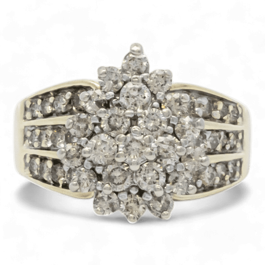  14k Yellow Gold Ring with 2.48 Carats of Diamonds