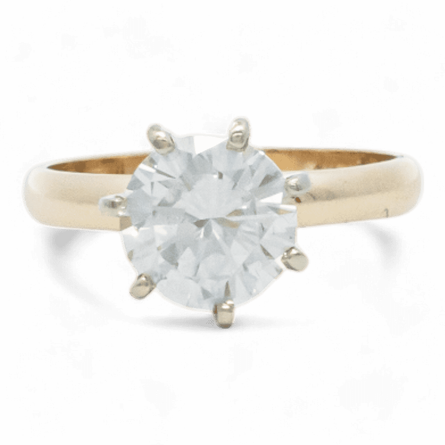  14k White Gold Ring with 2.18 Carats of Diamonds