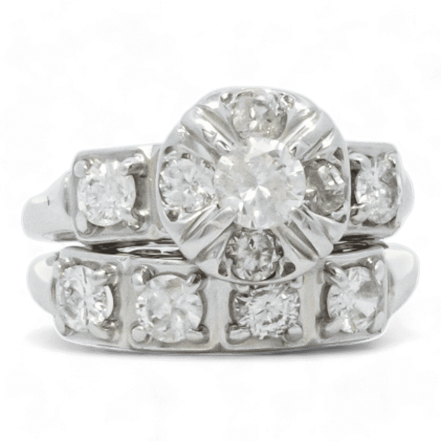  14k Yellow Gold Ring with 1.55 Carats of Diamonds