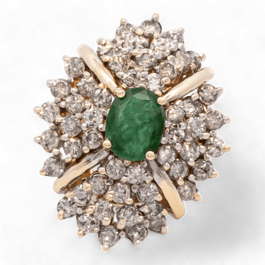 14k Yellow Gold Ring with 3.12 Carats of Diamonds