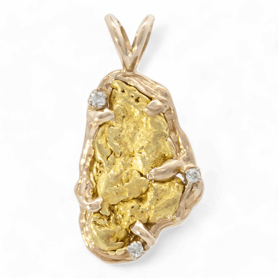  10k Yellow Gold Pendant with 0.03 Carats of Diamonds