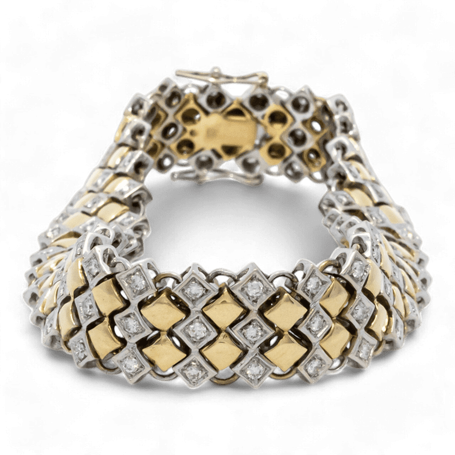  10k Yellow Gold Bracelet with 2.70 Carats of Diamonds
