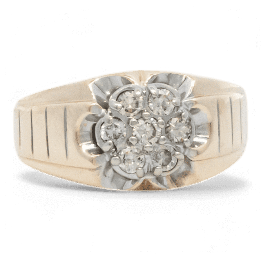  10k Yellow Gold Ring with 0.49 Total Carats of Diamonds 
