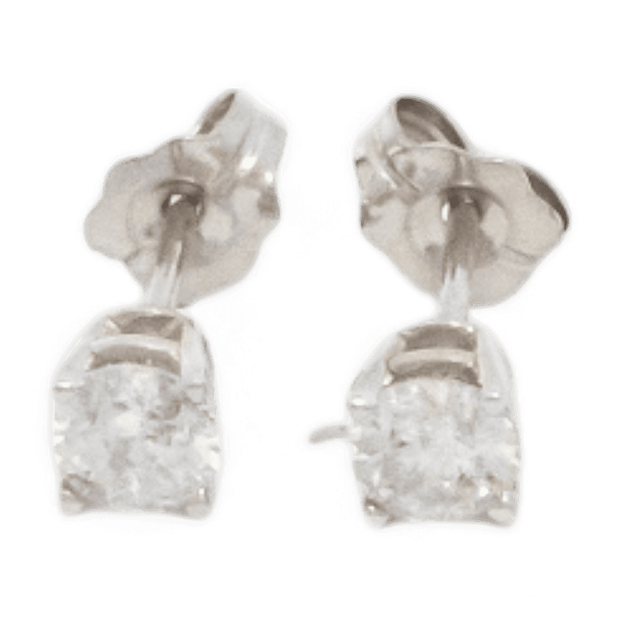  18k White Gold Earrings with 0.42 Carats of Diamonds