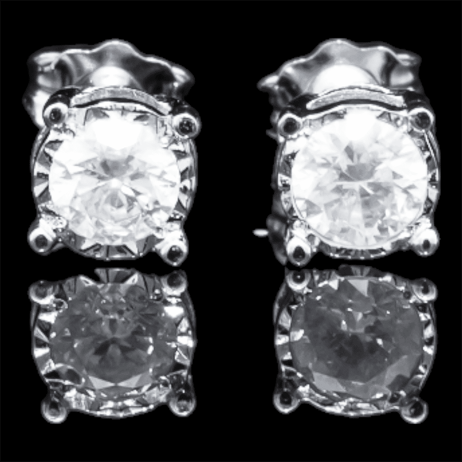  10k Yellow Gold Earrings with 0.76 Carats of Diamonds