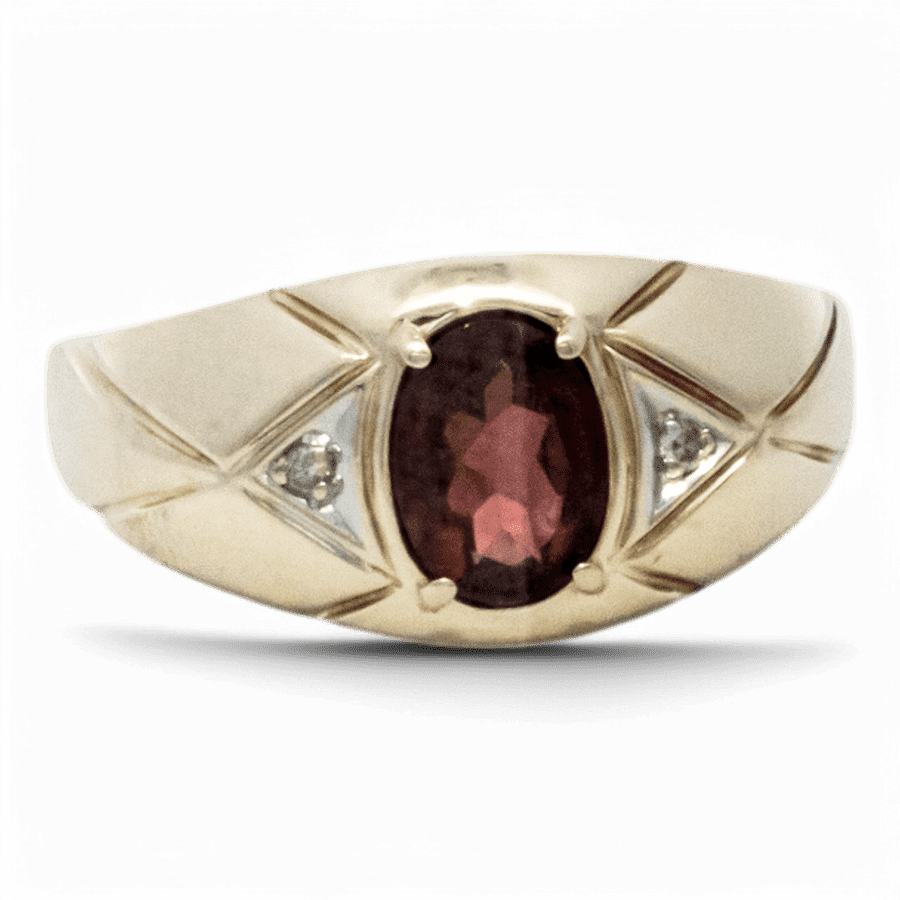  14k Yellow Gold Ring with 0.02 Carats of Diamonds