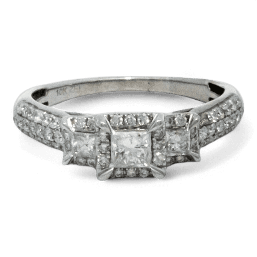  10k White Gold Ring with 1.06 Carats of Diamonds