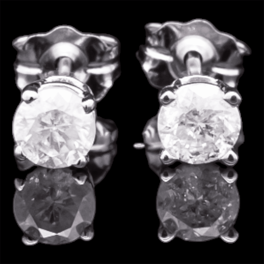  10k White Gold Earrings with 0.36 Carats of Diamonds