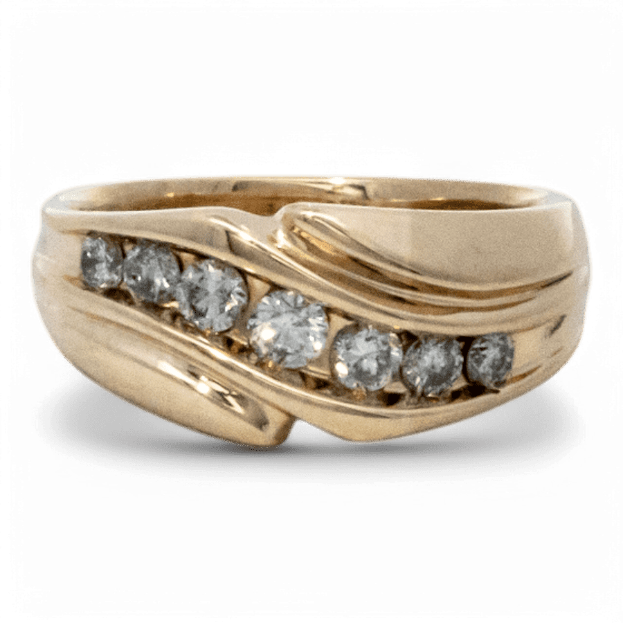  14k Yellow Gold Ring with 0.45 Carats of Diamonds