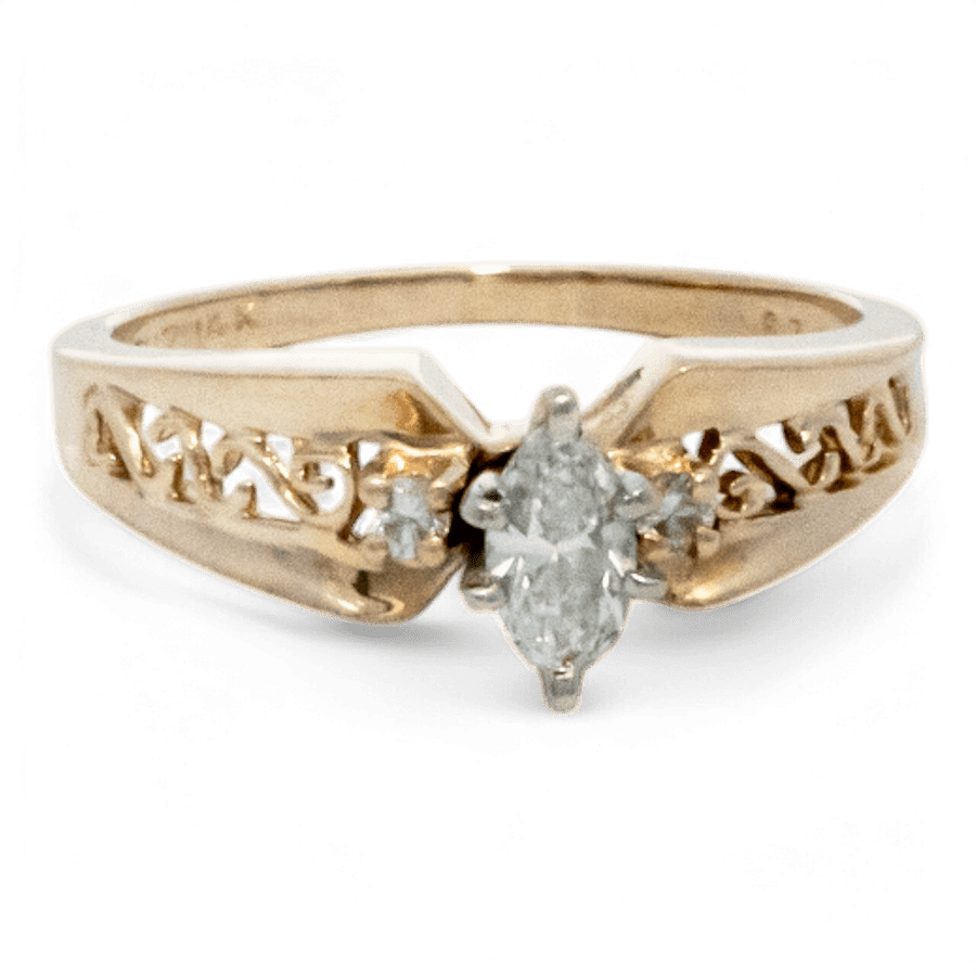  10k Yellow Gold Ring with 0.26 Carats of Diamonds
