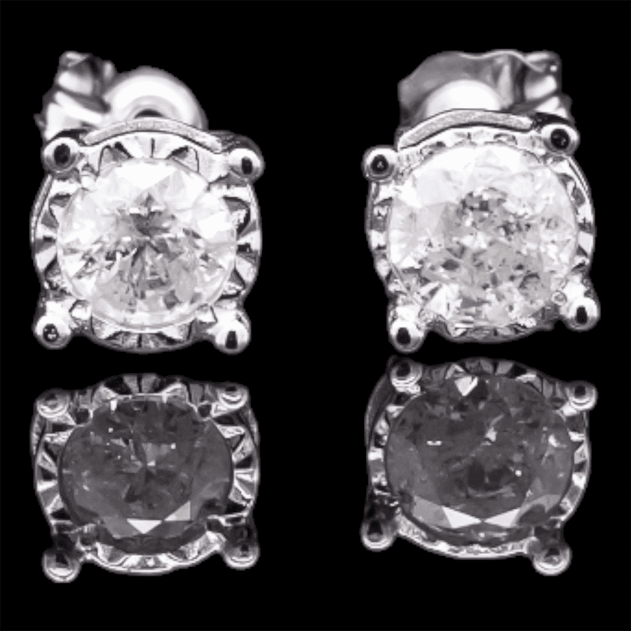  14k Yellow Gold Earrings with 0.66 Carats of Diamonds