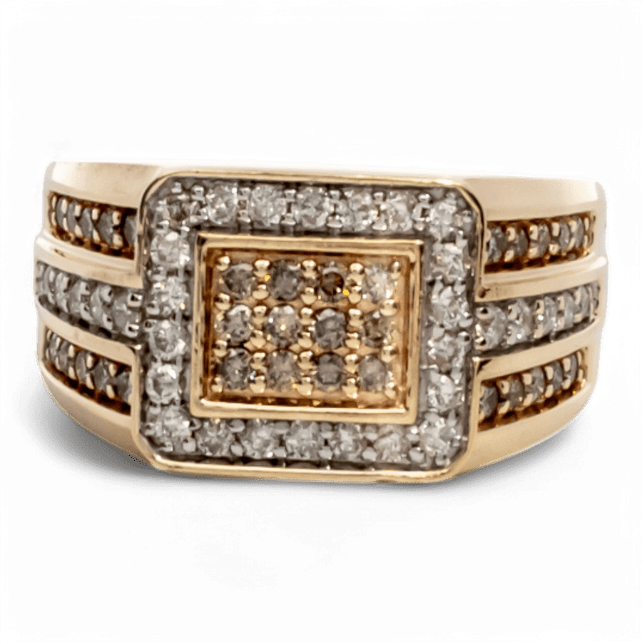 14k Yellow Gold Ring with 0.64 Carats of Diamonds