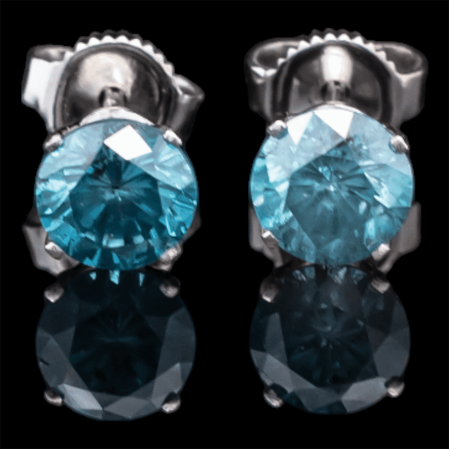  10k White Gold Earrings with 0.98 Carats of Diamonds