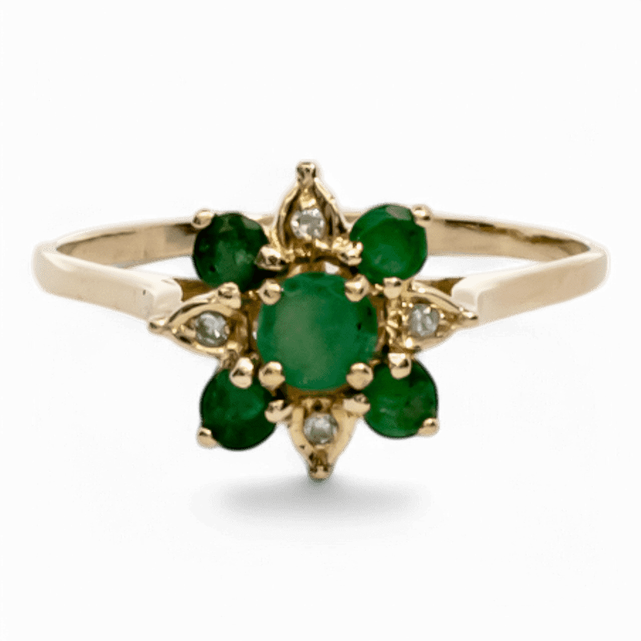  10k Yellow Gold Ring with 0.08 Carats of Diamonds
