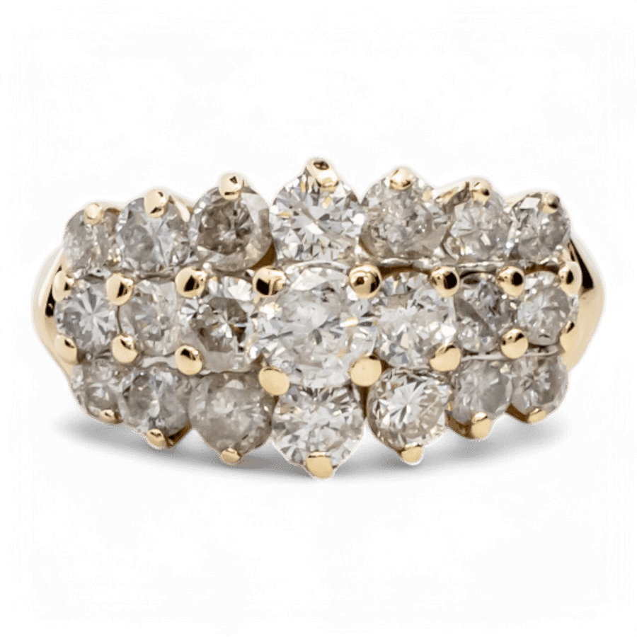  14k White Gold Ring with 2.53 Carats of Diamonds
